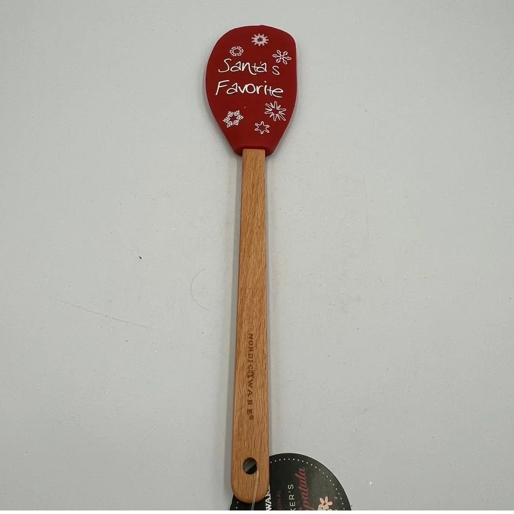 Nordic Ware Silicone Spatula Unisex OS Red Brand New Santa's Favorite Holiday
